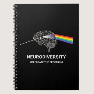 Neurodiversity Autism Spectrum ASD ADHD Rainbow Br Notebook