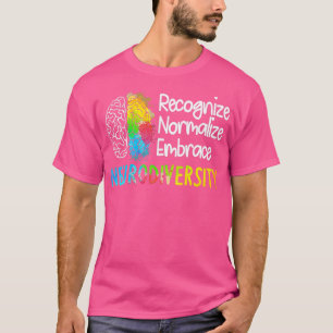 Neurodiversity Autism Spectrum ASD ADHD Rainbow Br T-Shirt