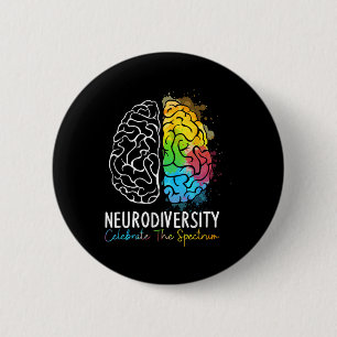 Neurodiversity - Autism Spectrum Asd Adhd Rainbow Button