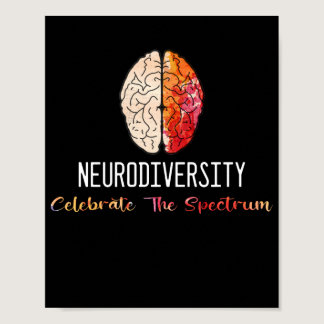 Neurodiversity Autism Spectrum ASD ADHD Rainbow Poster
