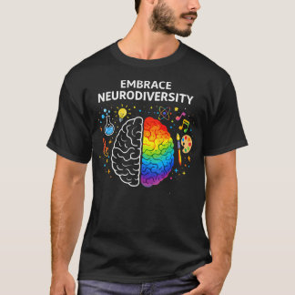 Neurodiversity - Autism Spectrum Asd Adhd Rainbow T-Shirt