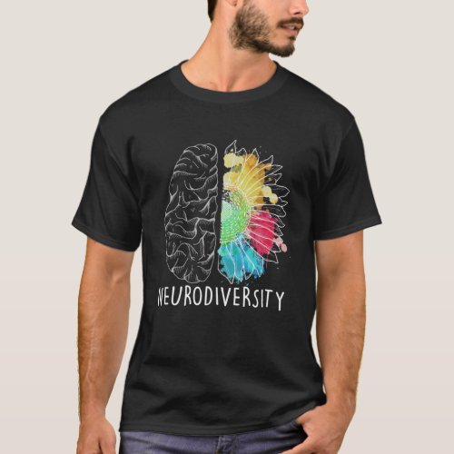 Neurodiversity Awareness Neurodiverse Brain T_Shirt