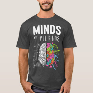 Neurodiversity Brain ADHD Autism Awareness Mom Wom T-Shirt