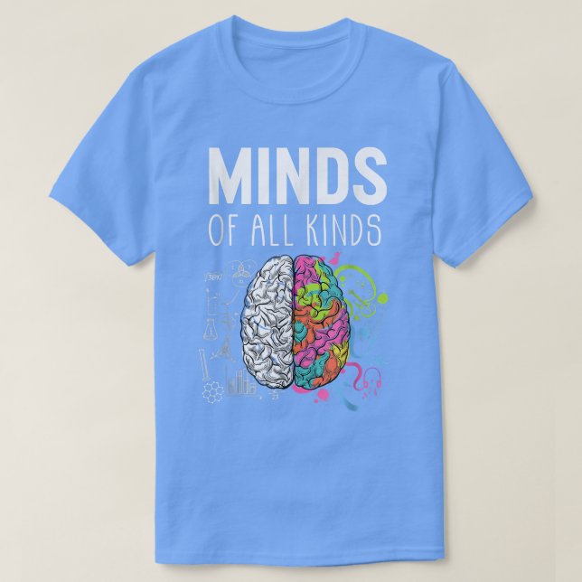 Neurodiversity Brain ADHD Autism Awareness Mom Wom T-Shirt (Design Front)