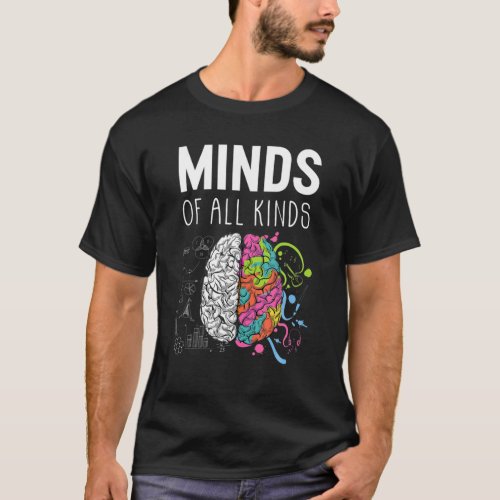 Neurodiversity Brain ADHD Autism Awareness T_Shirt