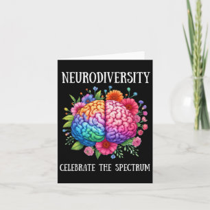 Neurodiversity Brain Adhd Awareness Asd Autism  Card