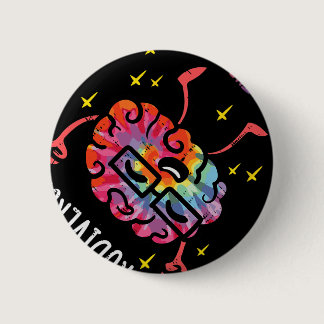 Neurodiversity Brain Autism Awareness Asd Adhd Men Button