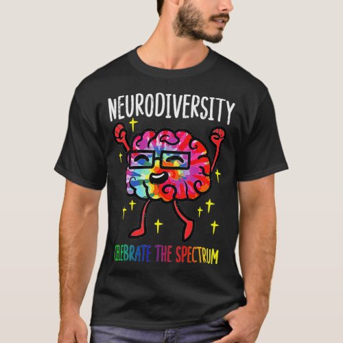 Neurodiversity Brain Autism Awareness ASD ADHD Men T_Shirt
