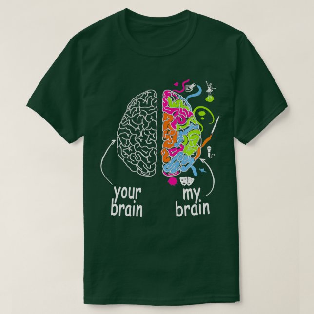 Neurodiversity brain Gift idea for Dyslexia ADHD A T-Shirt (Design Front)