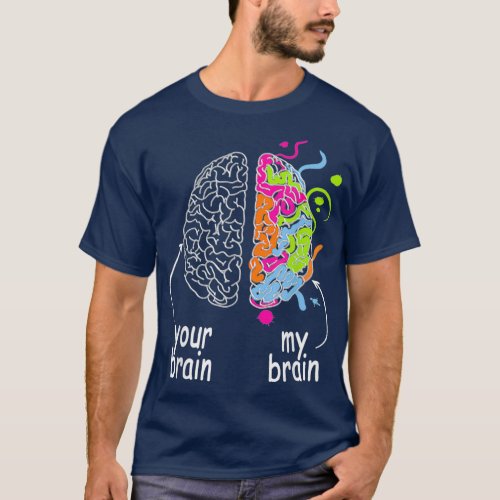 Neurodiversity brain Gift idea for Dyslexia ADHD T_Shirt