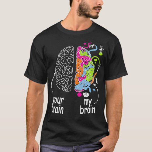 Neurodiversity brain Gift idea for Dyslexia ADHD T_Shirt