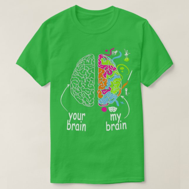 Neurodiversity Brain Idea for Dyslexia ADHD Autism T-Shirt (Design Front)