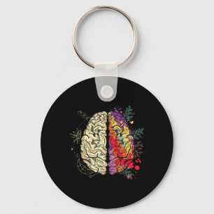 Neurodiversity Brain Mental Health Autism Awarenes Keychain