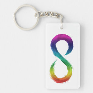 Neurodiversity brushed keychain