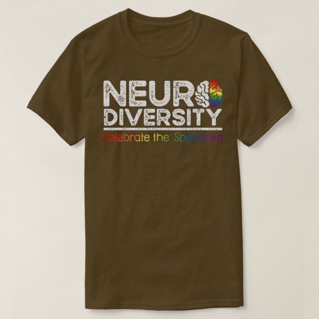 Neurodiversity Celebrate Mental Health ADHD Autism T-Shirt (Design Front)