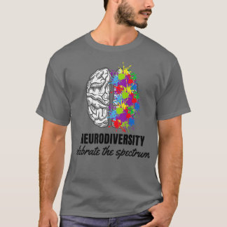 Neurodiversity Celebrate Spectrum Brain Autism T-Shirt