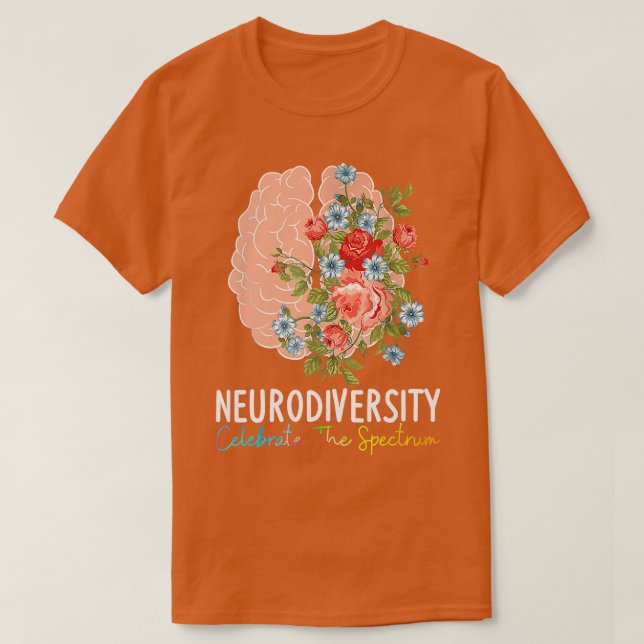 Neurodiversity Celebrate The Spectrum ADHD Brain A T-Shirt (Design Front)