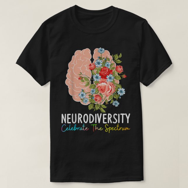Neurodiversity Celebrate The Spectrum ADHD Brain A T-Shirt (Design Front)
