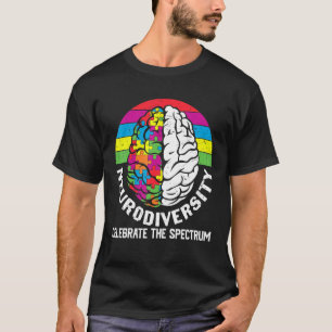 Neurodiversity celebrate the spectrum Autism brain T-Shirt