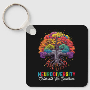 Neurodiversity Celebrate The Spectrum Autism Keychain