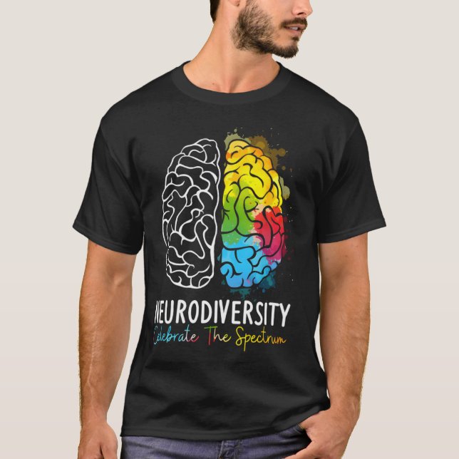 Neurodiversity Celebrate The Spectrum Autism Suppo T-Shirt (Front)