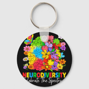 Neurodiversity celebrate the spectrum sped teacher keychain