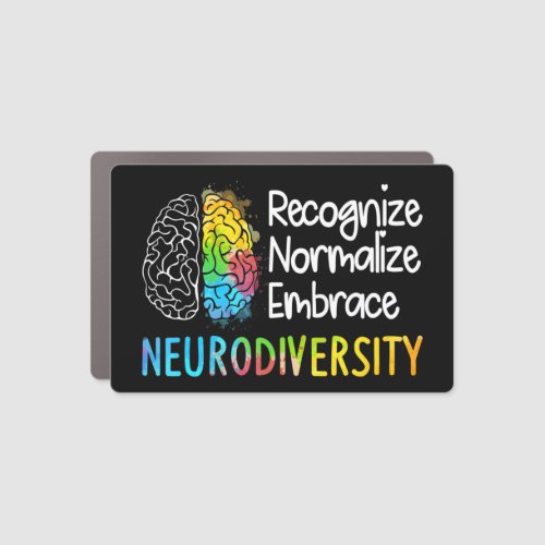 Neurodiversity Celebrate the Spectrum The brain  Car Magnet