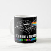 Neurodiversity, Celebrate The Spectrum. The brain  Coffee Mug (Front Left)