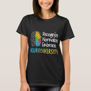 Neurodiversity, Celebrate the Spectrum. The brain T-Shirt
