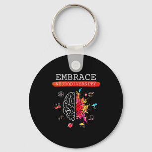 Neurodiversity Embrace Adhd Autism Asd Awareness G Keychain