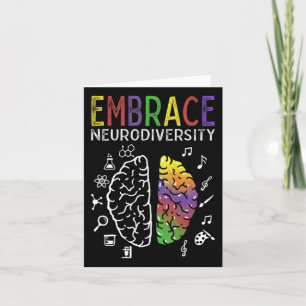 Neurodiversity Embrace Adhd Autism Asd Brain  Card