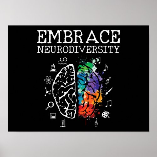 Neurodiversity _ Embrace ADHD Autism ASD Poster