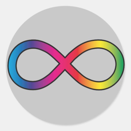 Neurodiversity infinity symbol classic round sticker