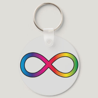 Neurodiversity infinity symbol keychain