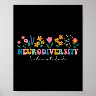 Neurodiversity Is Beautiful Flower Sped Aac Autism Poster