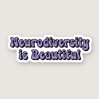 Neurodiversity is Beautiful Purple Typography Sticker