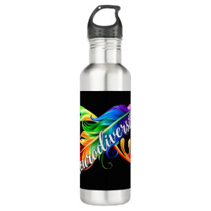 Neurodiversity Is Beautiful Rainbow is great gift  Stainless Steel Water Bottle