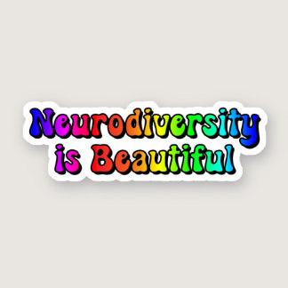 Neurodiversity is Beautiful Rainbow Typography Sticker