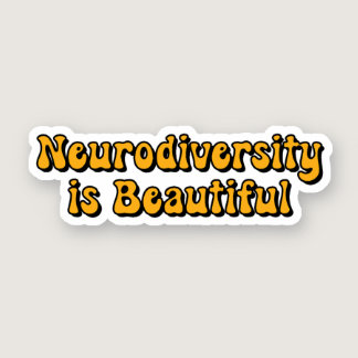 Neurodiversity is Beautiful Yellow Typography Sticker