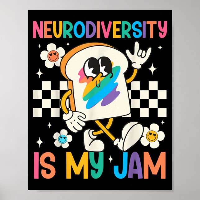 Neurodiversity is jam inclusion autism awareness poster (Front)