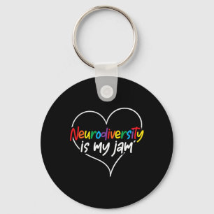 Neurodiversity Is My Jam Heart Autism Awareness Te Keychain