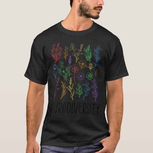 Neurodiversity Mental Health Autism Awareness Auti T-Shirt (Front)
