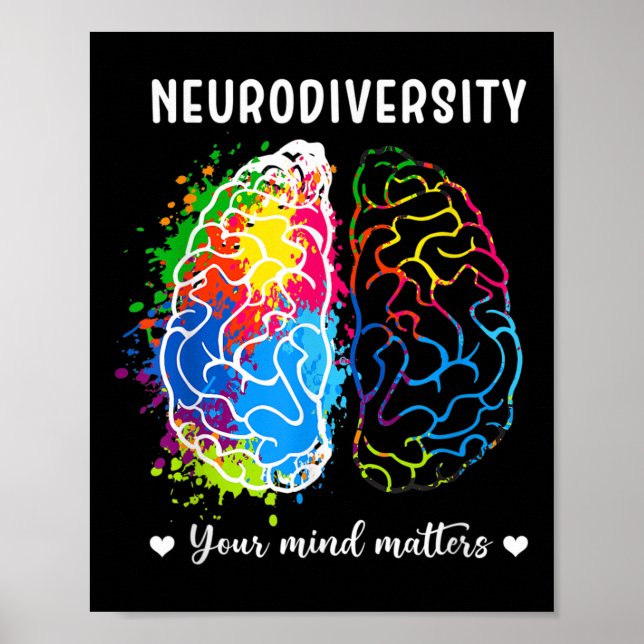 Neurodiversity Positivity Your Mind Autism Awarene Poster (Front)