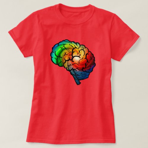 Neurodiversity Pride Rainbow Brain Shirt