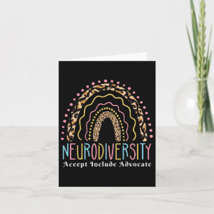 Neurodiversity Rainbow Accept Advocate Love Autism Card