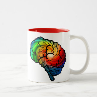 #neurodiversity Rainbow Brain Unicorn Coffee Mug