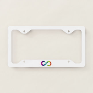 Neurodiversity rainbow infinity autism acceptance  license plate frame