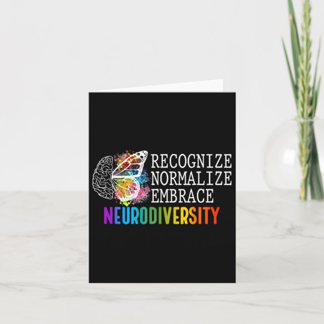 Neurodiversity Recognize Normalize Embrace Adhd Au Card (Front)