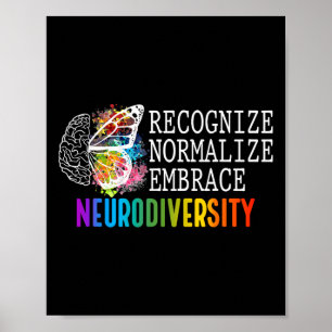 Neurodiversity Recognize Normalize Embrace Adhd Au Poster