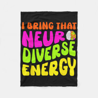 Neurodiversity Shirt Autism Adhd Asd Neurodiverse Fleece Blanket